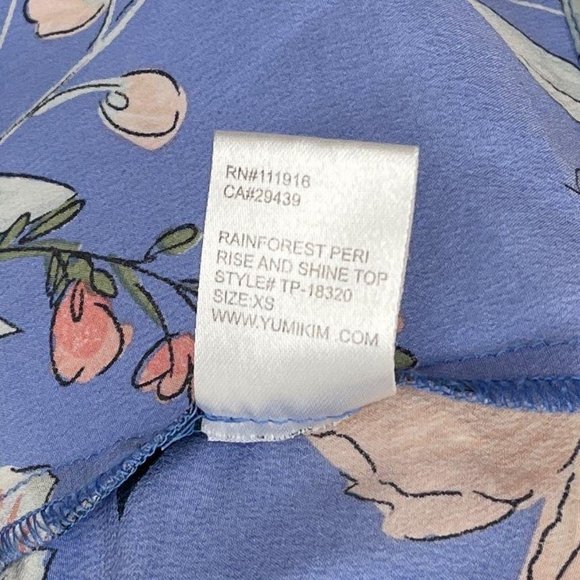 SOLD Yumi Kim Floral Rainforest Peri Rise Shine Blouse - Picture 9 of 9